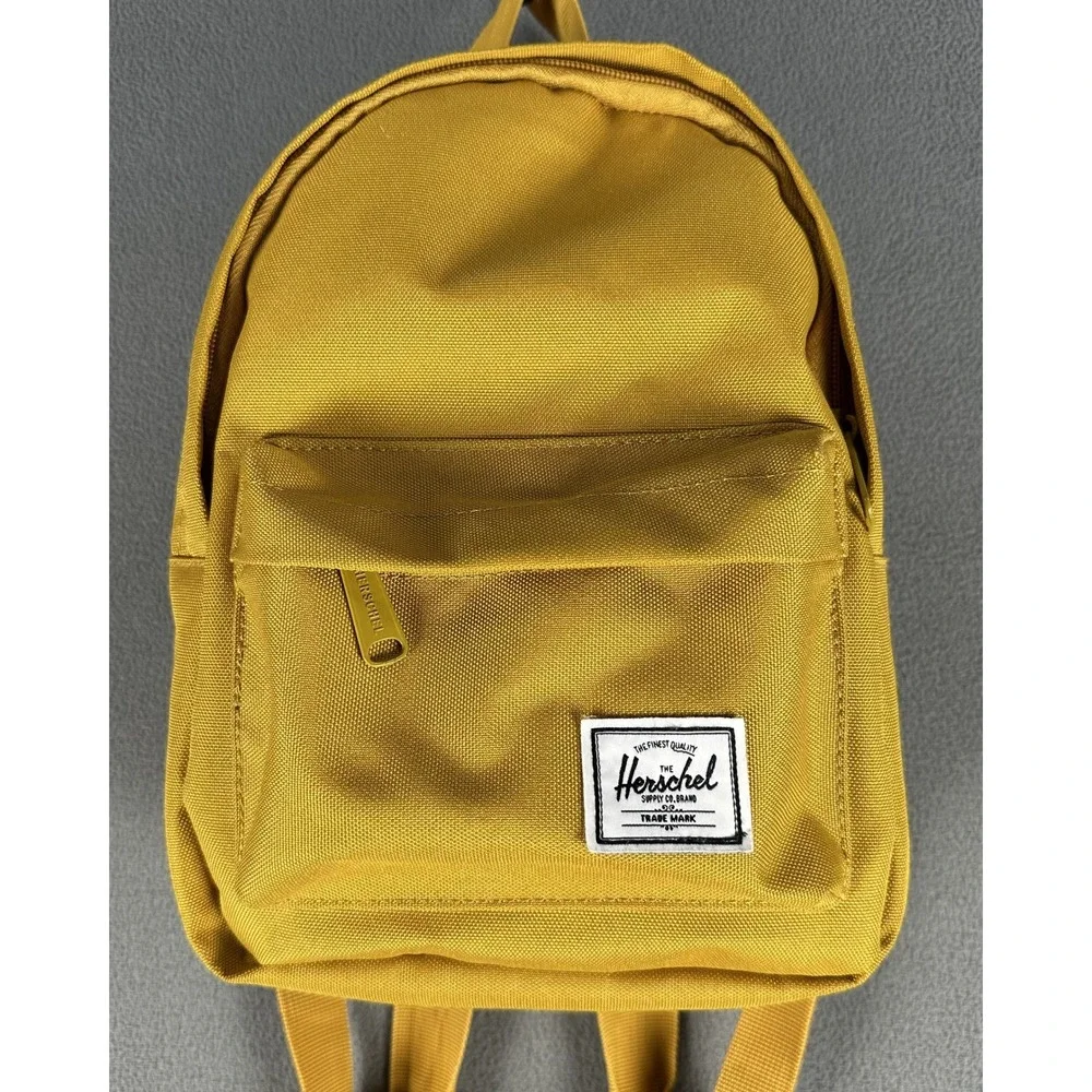 Herschel Mini Backpack Yellow Gold Nova Canvas Travel Compact Daypack Festival